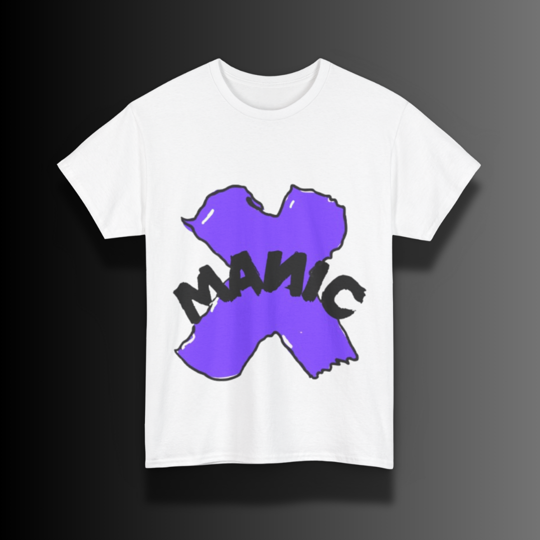 Manic X Graffiti BMX Skateboard Tee, Streetwear Alternative Urban Clothing, Unisex Shirt for Skaters, Extreme Sports Gift