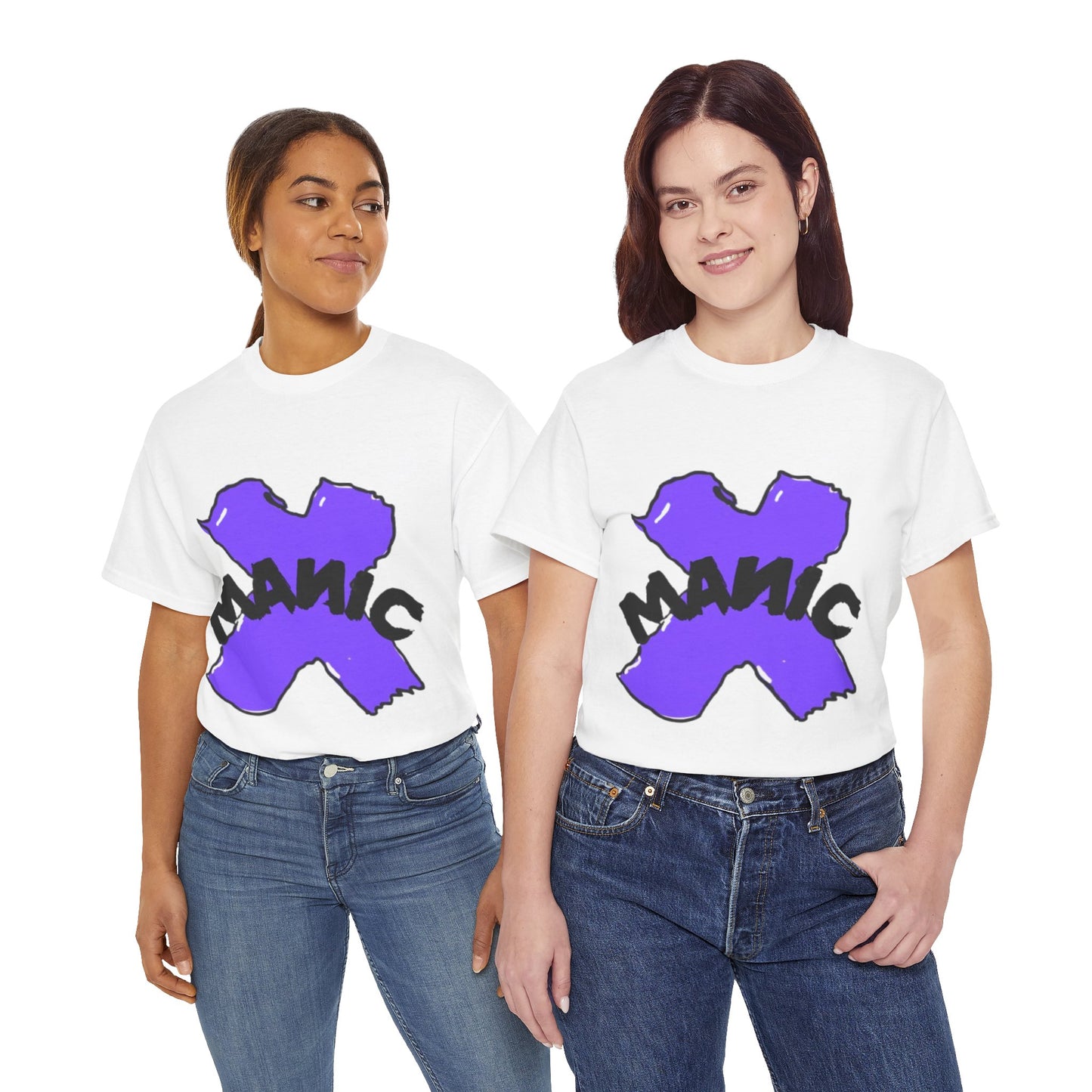 Manic X Graffiti BMX Skateboard Tee, Streetwear Alternative Urban Clothing, Unisex Shirt for Skaters, Extreme Sports Gift