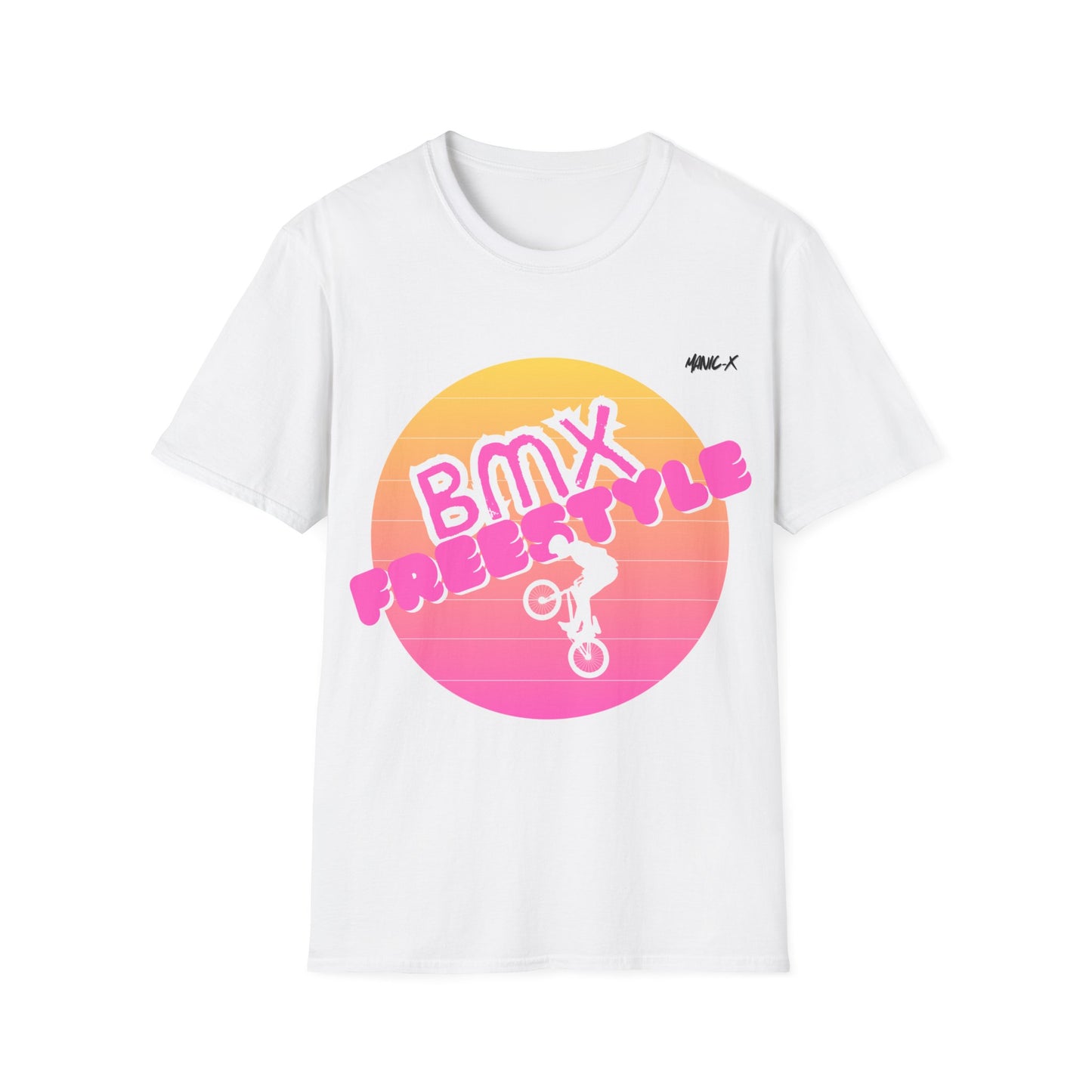 BMX Freestyle Graffiti T-Shirt Pink and White