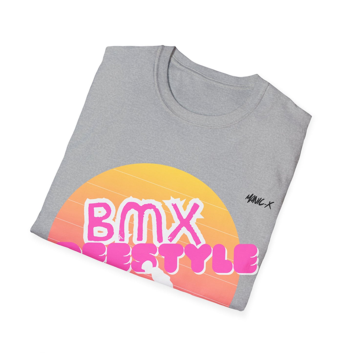 BMX Freestyle Graffiti T-Shirt Pink and White