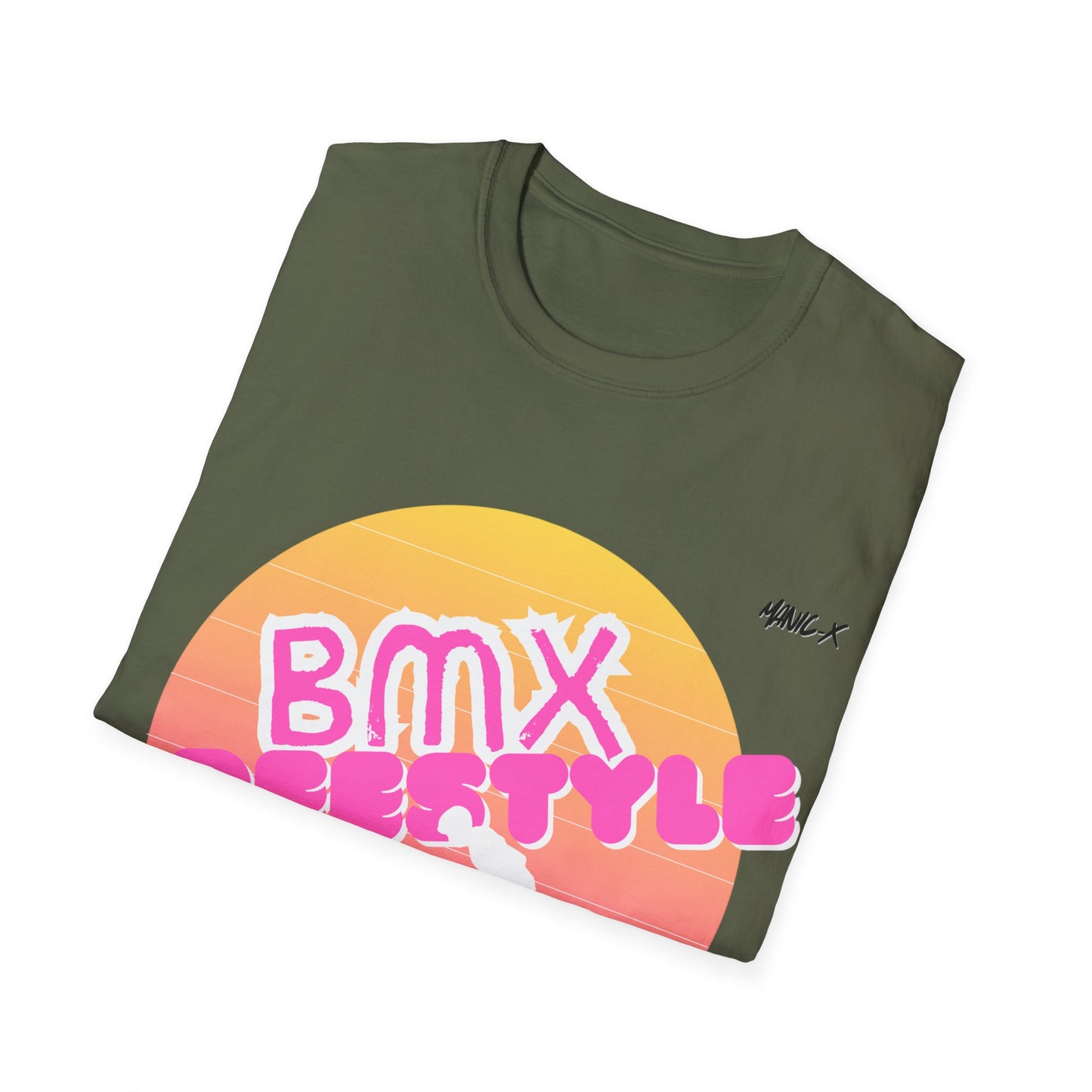 BMX Freestyle Graffiti T-Shirt Pink and White