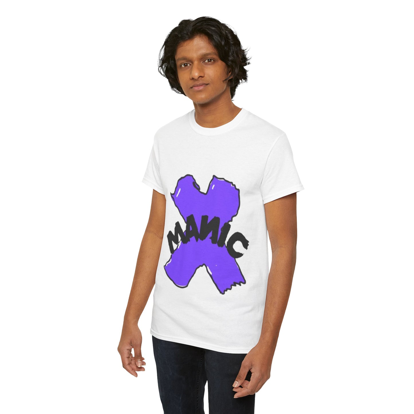 Manic X Graffiti BMX Skateboard Tee, Streetwear Alternative Urban Clothing, Unisex Shirt for Skaters, Extreme Sports Gift