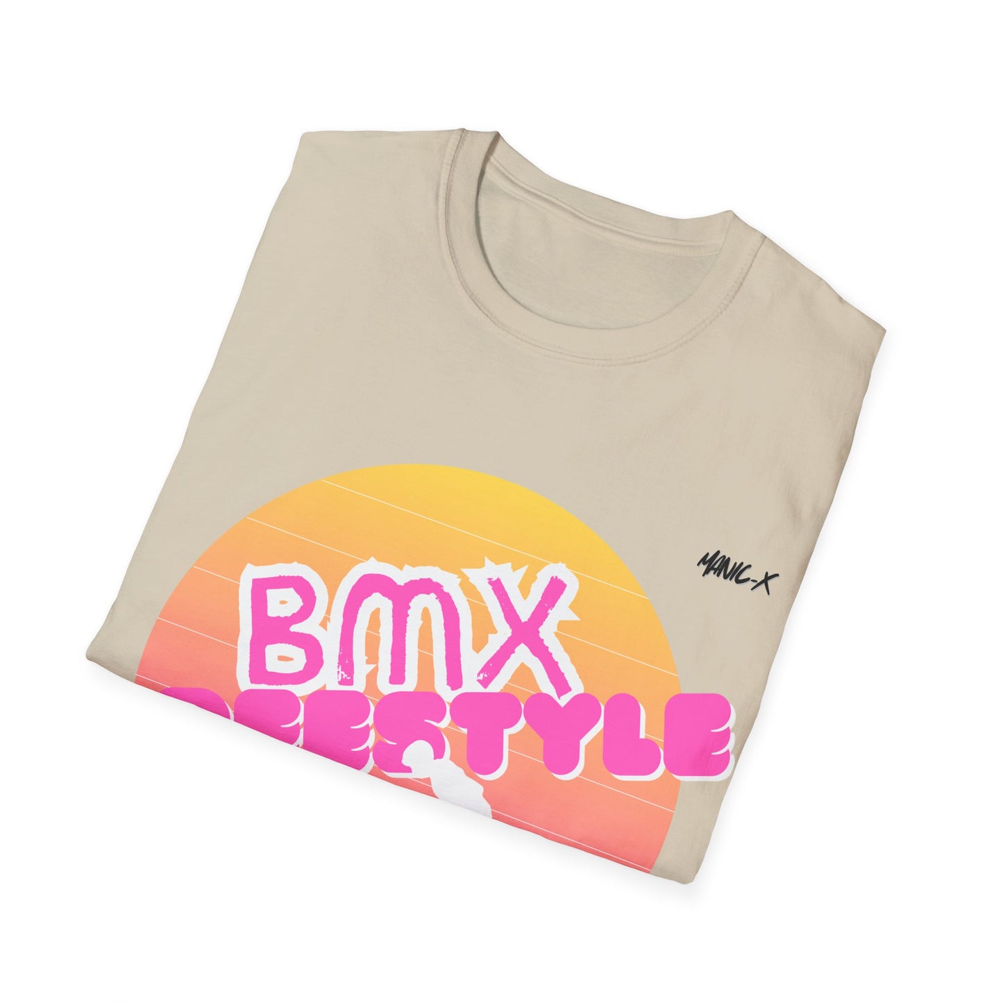 BMX Freestyle Graffiti T-Shirt Pink and White