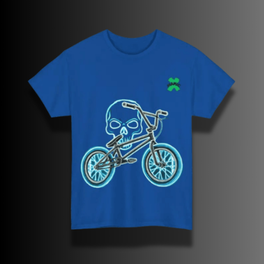 Manic X Neon Graffiti Unisex Tee, Neon BMX and Skull BMX Rider Shirt, Streetwear Hip Hop Clothing, Urban Street Style, Alternative Apparel