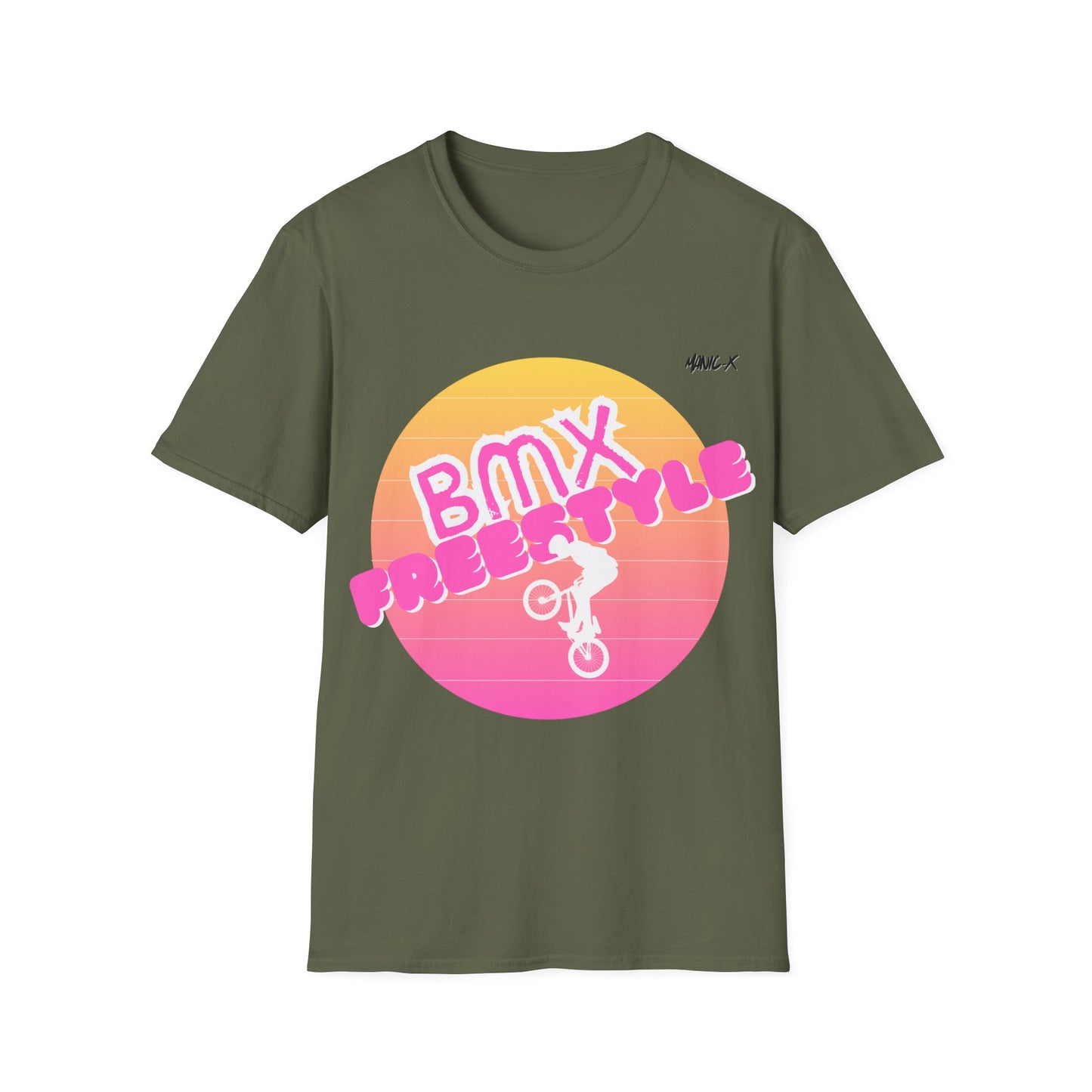 BMX Freestyle Graffiti T-Shirt Pink and White