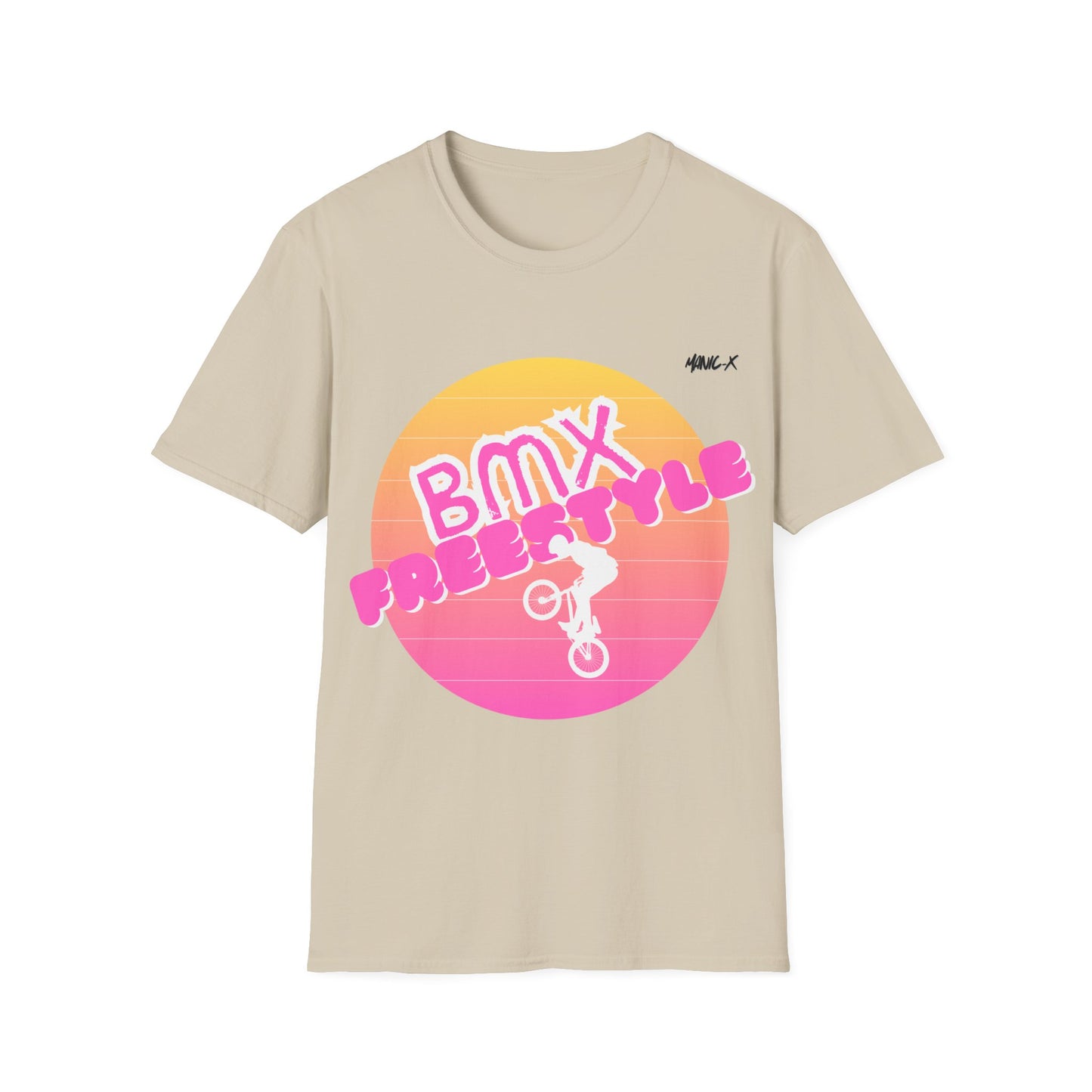 BMX Freestyle Graffiti T-Shirt Pink and White