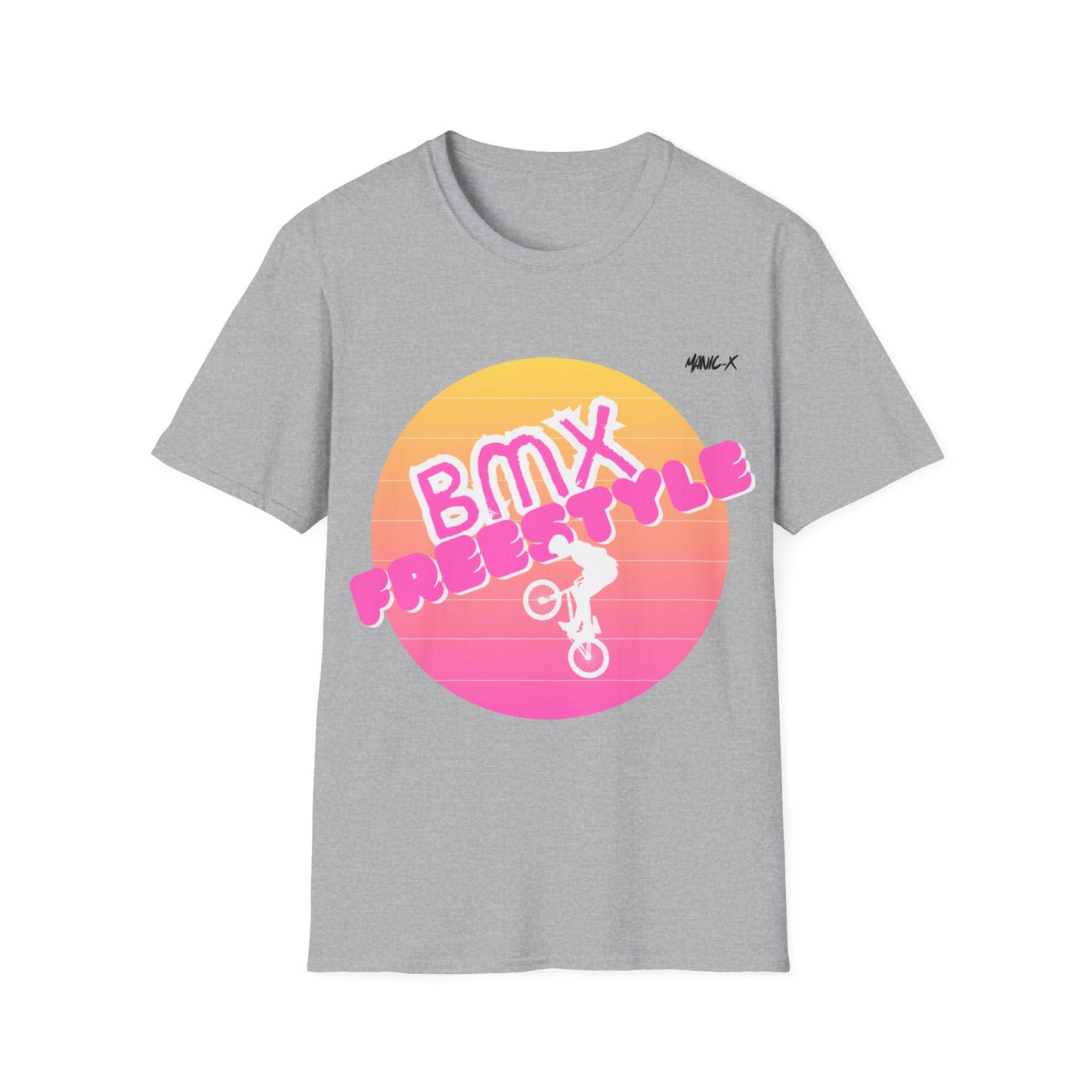 BMX Freestyle Graffiti T-Shirt Pink and White