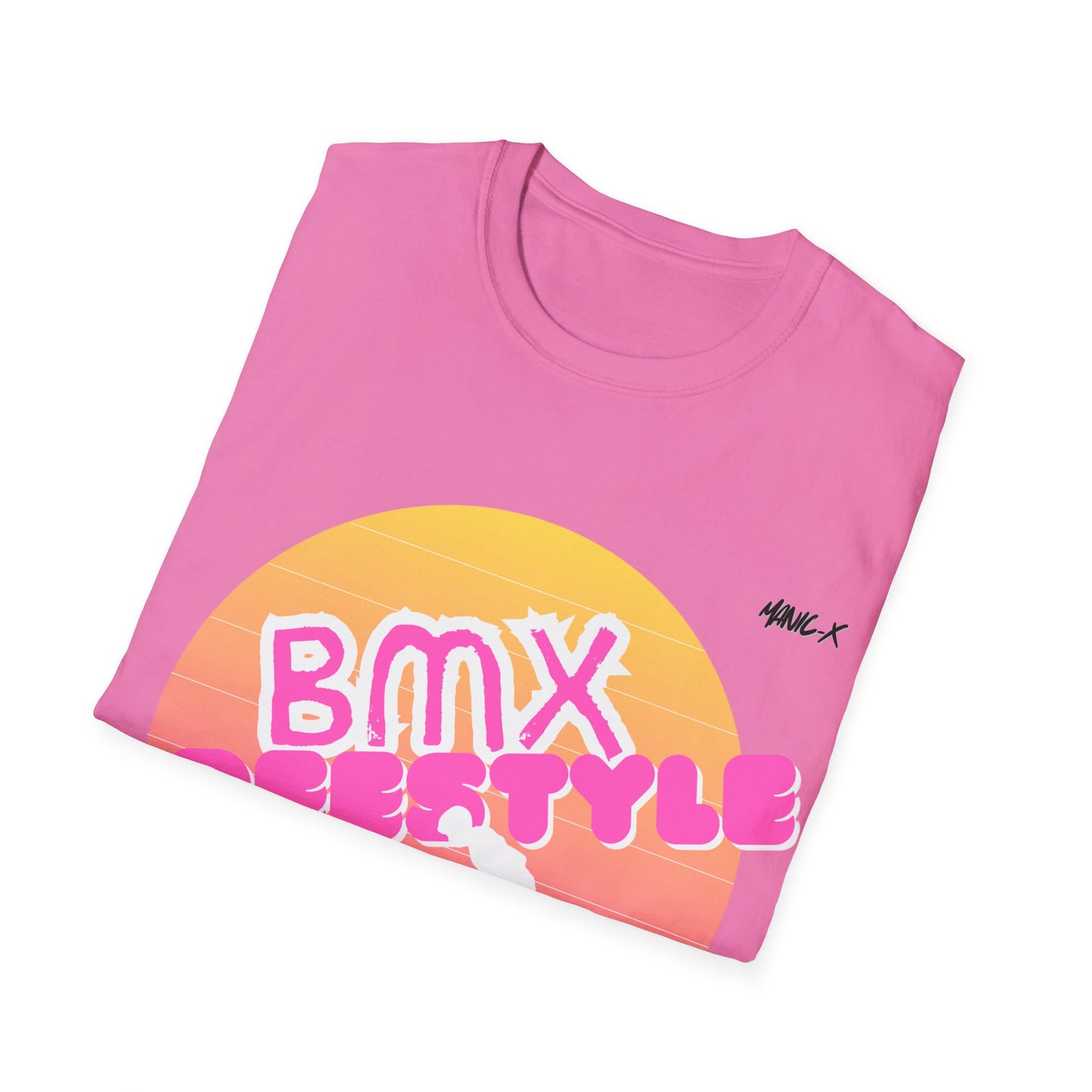 BMX Freestyle Graffiti T-Shirt Pink and White