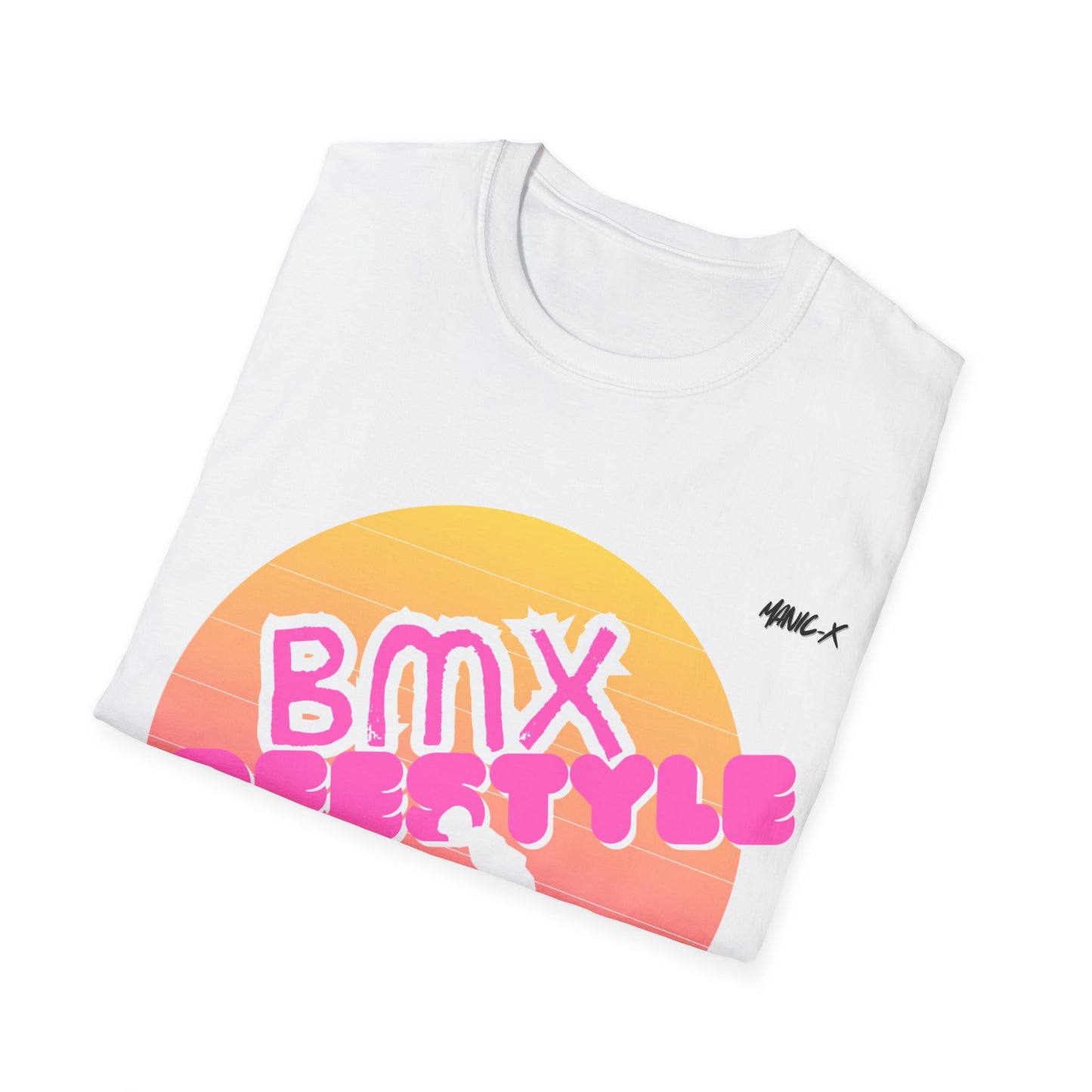 BMX Freestyle Graffiti T-Shirt Pink and White