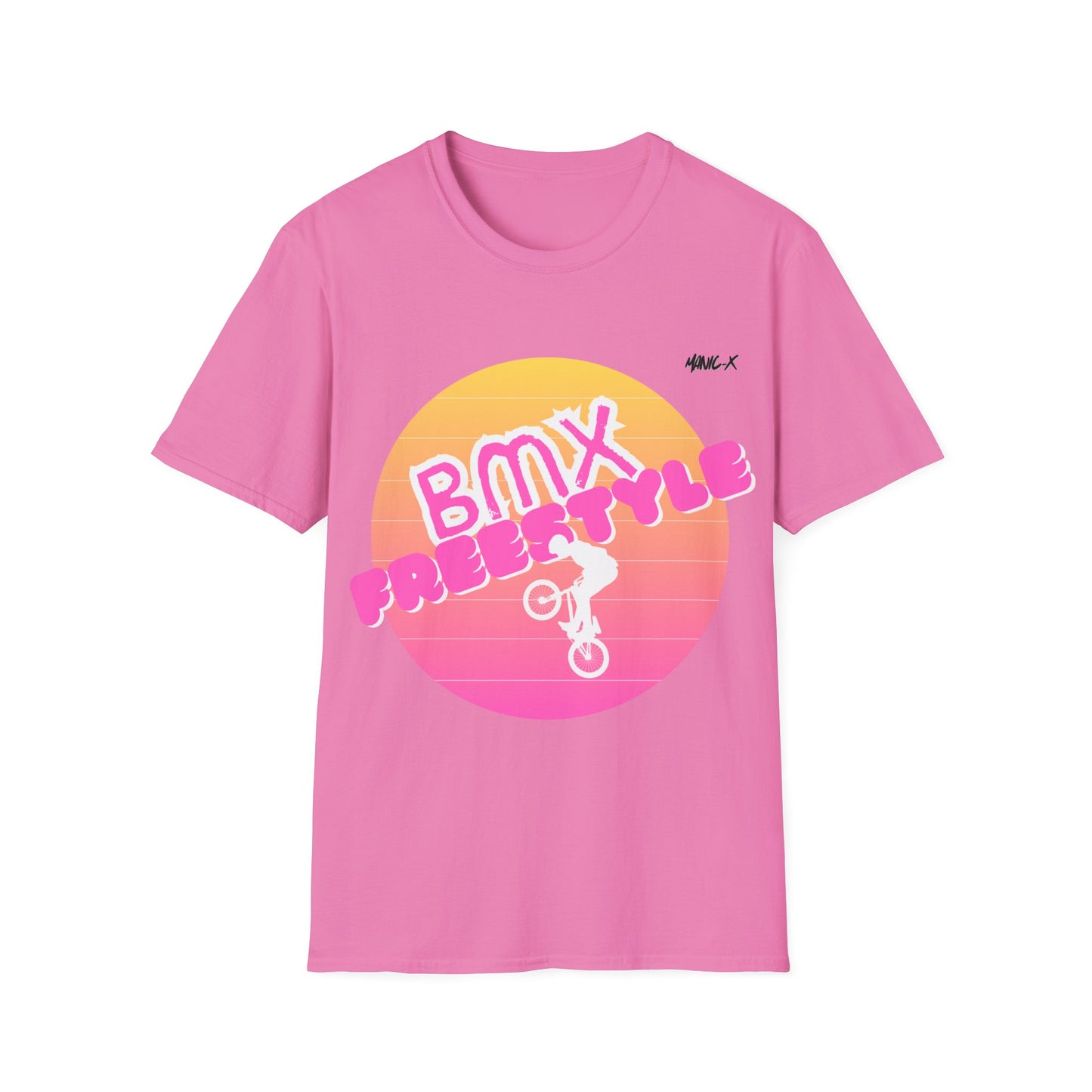 BMX Freestyle Graffiti T-Shirt Pink and White